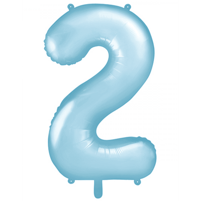 Zahlenballon 2 XXL  - Hellblau | Boutique Ballooons