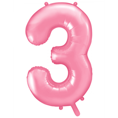Zahlenballon 3 XXL  - Rosa | Boutique Ballooons