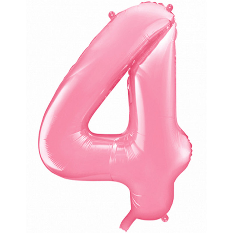 Zahlenballon 4 XXL  - Rosa