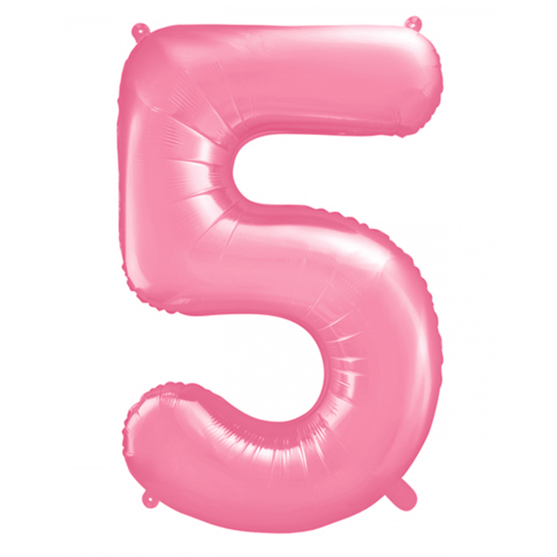 Zahlenballon 5 XXL  - Rosa | Boutique Ballooons