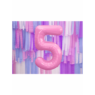 Zahlenballon 5 XXL  - Rosa | Boutique Ballooons