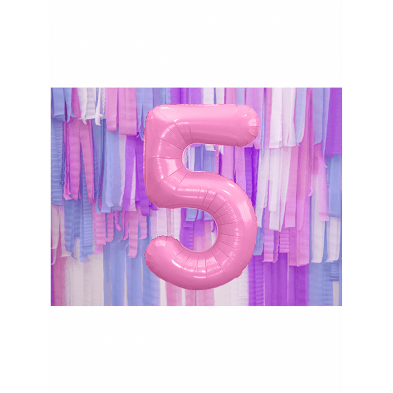 Zahlenballon 5 XXL  - Rosa | Boutique Ballooons