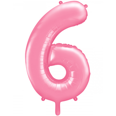 Zahlenballon 6 XXL  - Rosa | Boutique Ballooons