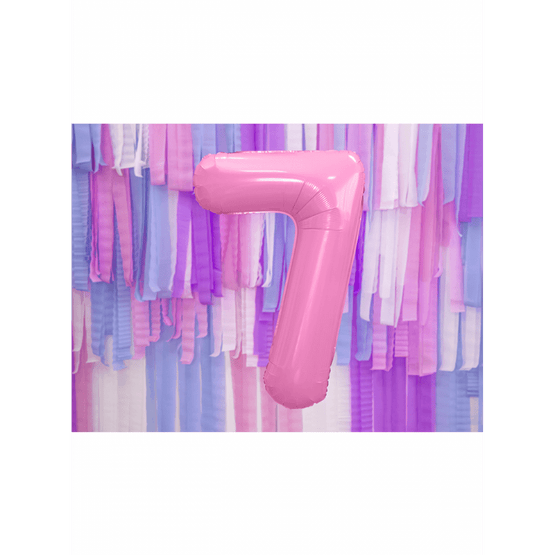 Zahlenballon 7 XXL  - Rosa | Boutique Ballooons