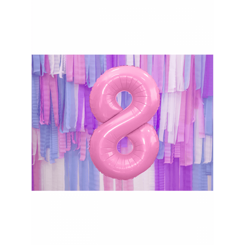 Zahlenballon 8 XXL  - Rosa