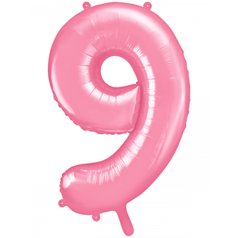 Zahlenballon 9 XXL  - Rosa | Boutique Ballooons