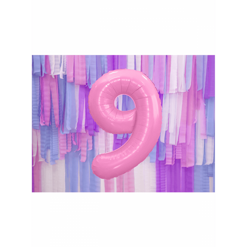 Zahlenballon 9 XXL  - Rosa | Boutique Ballooons