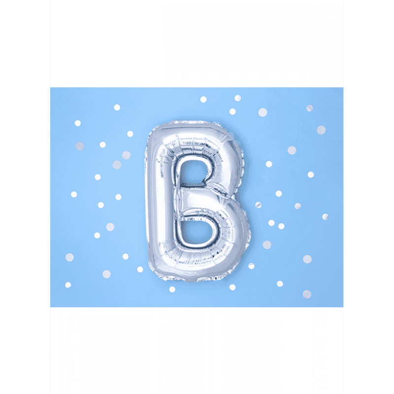 Buchstabenballon B XS - Silber | Boutique Ballooons