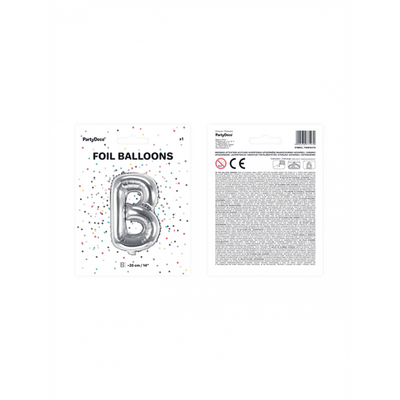 Buchstabenballon B XS - Silber