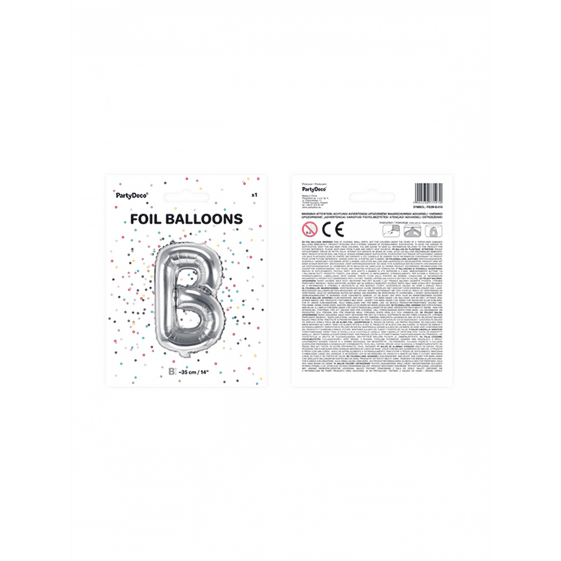 Buchstabenballon B XS - Silber