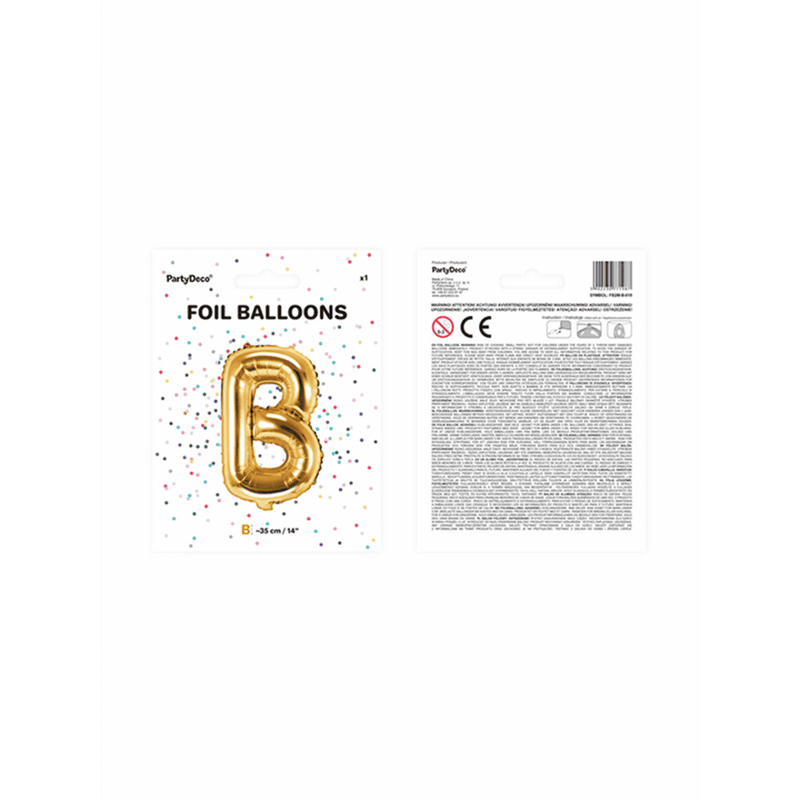 Buchstabenballon B XS - Gold | Boutique Ballooons