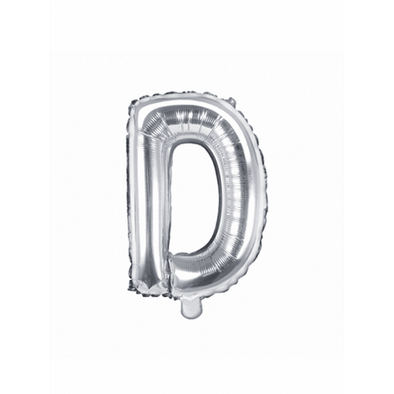 Buchstabenballon D XS - Silber