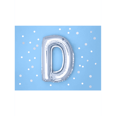 Buchstabenballon D XS - Silber