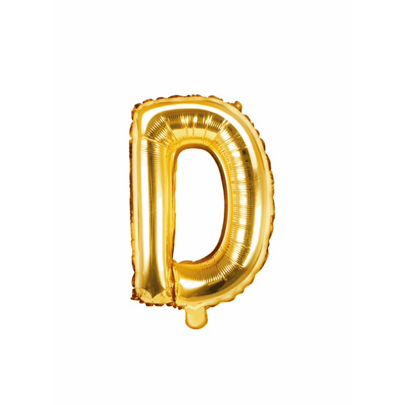 Buchstabenballon D XS - Gold