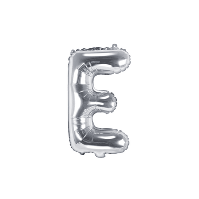 Buchstabenballon E XS - Silber | Boutique Ballooons