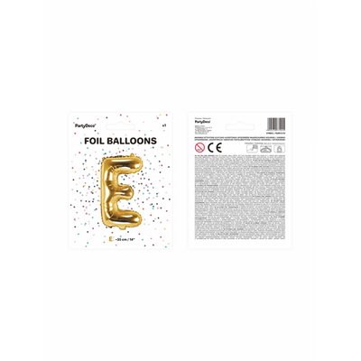 Buchstabenballon E XS - Gold