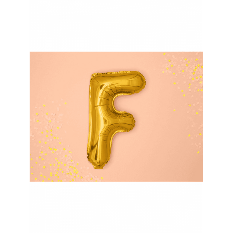 Buchstabenballon F XS - Gold