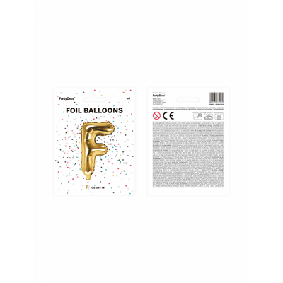 Buchstabenballon F XS - Gold