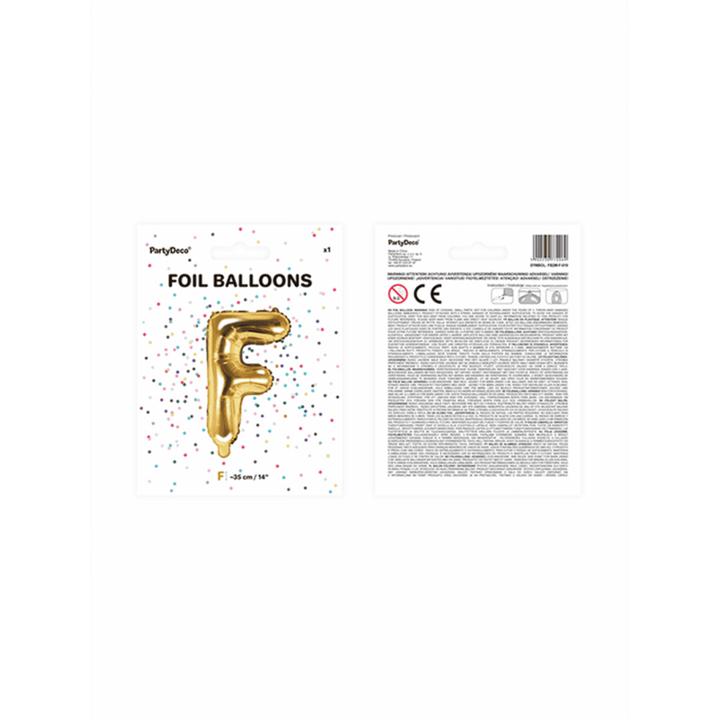 Buchstabenballon F XS - Gold