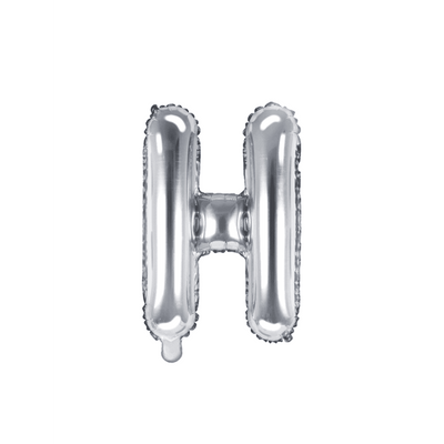 Buchstabenballon H XS - Silber | Boutique Ballooons