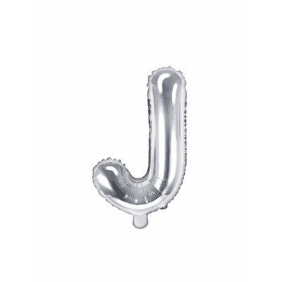Buchstabenballon J XS - Silber | Boutique Ballooons