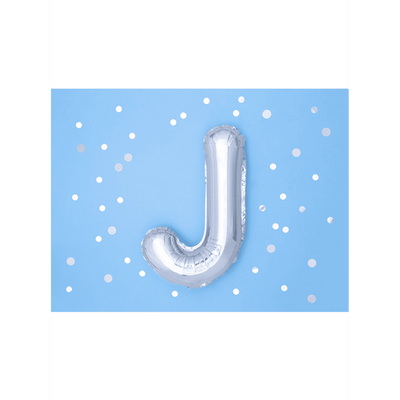 Buchstabenballon J XS - Silber | Boutique Ballooons