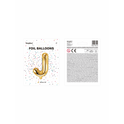 Buchstabenballon J XS - Gold