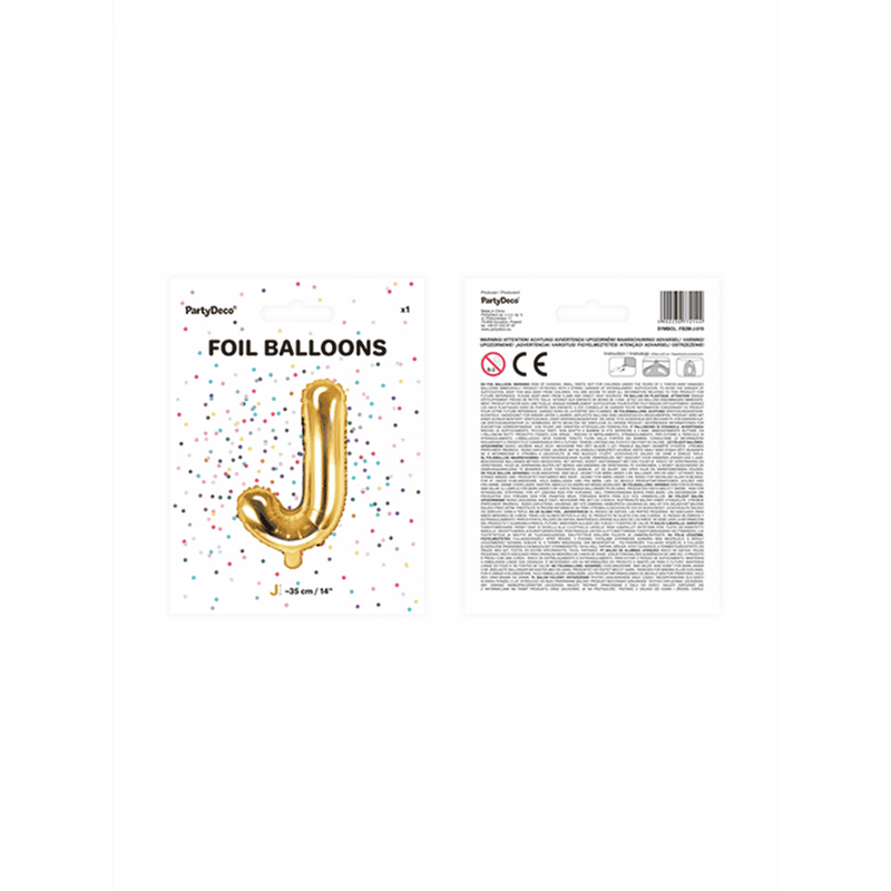 Buchstabenballon J XS - Gold