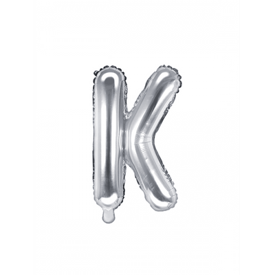 Buchstabenballon K XS - Silber | Boutique Ballooons
