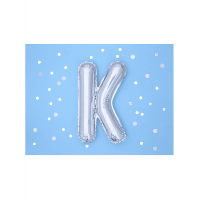 Buchstabenballon K XS - Silber | Boutique Ballooons