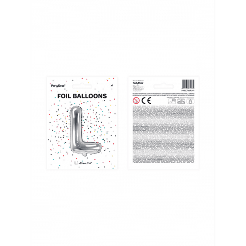 Buchstabenballon L XS - Silber | Boutique Ballooons