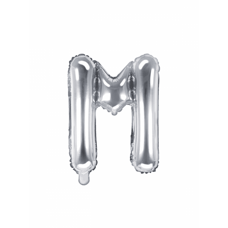 Buchstabenballon M XS - Silber