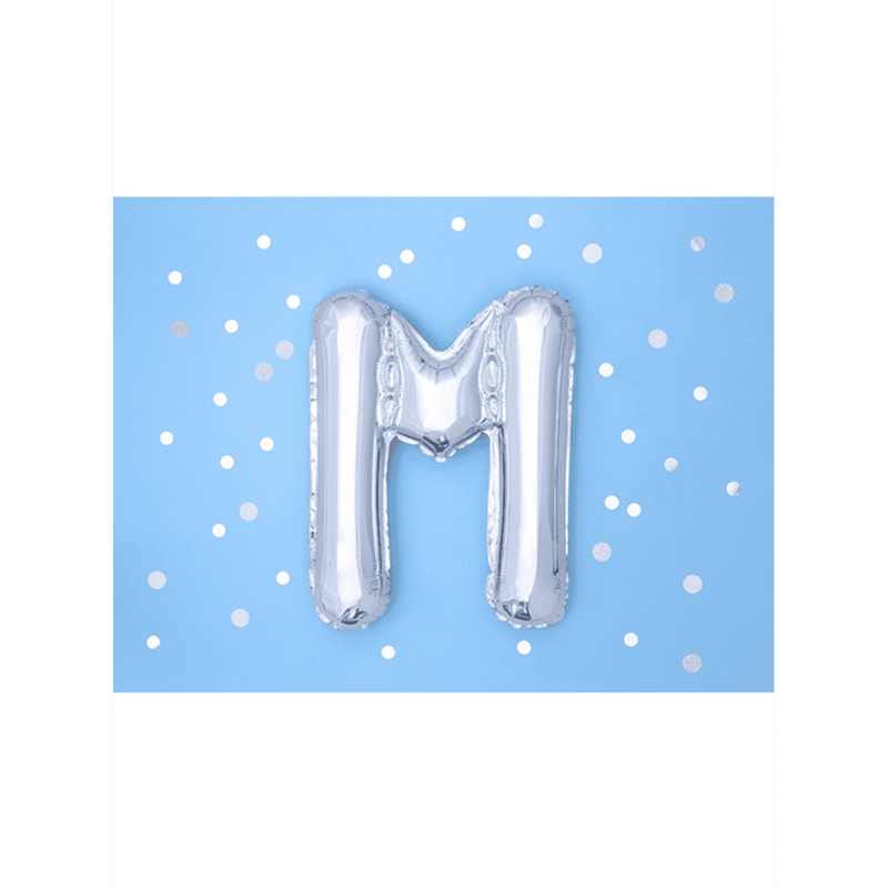 Buchstabenballon M XS - Silber