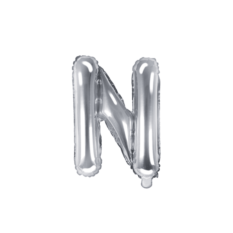 Buchstabenballon N XS - Silber