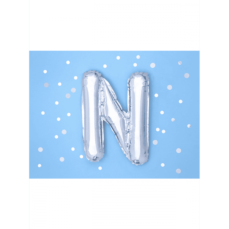 Buchstabenballon N XS - Silber