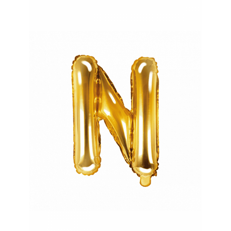 Buchstabenballon N XS - Gold