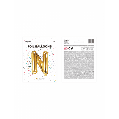 Buchstabenballon N XS - Gold