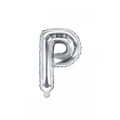 Buchstabenballon P XS - Silber | Boutique Ballooons