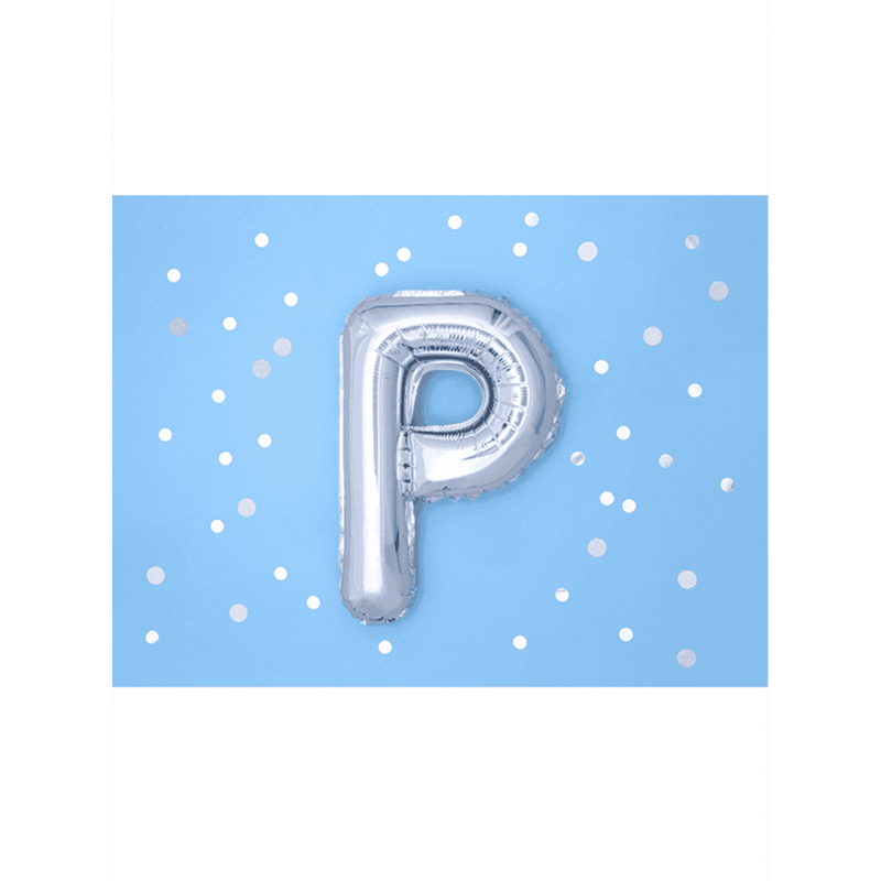 Buchstabenballon P XS - Silber | Boutique Ballooons