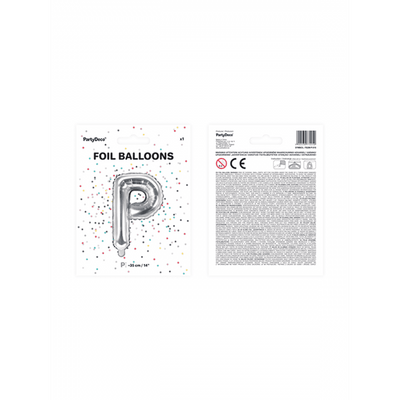 Buchstabenballon P XS - Silber | Boutique Ballooons