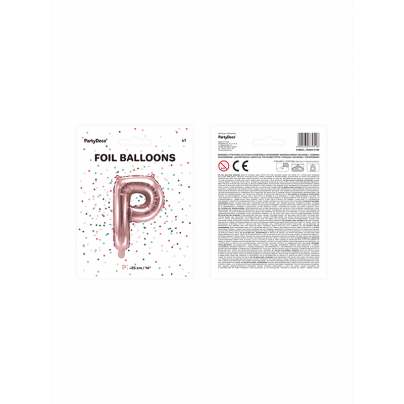 Buchstabenballon P XS - Rosegold | Boutique Ballooons