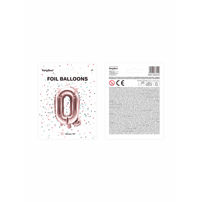 Buchstabenballon Q XS - Rosegold