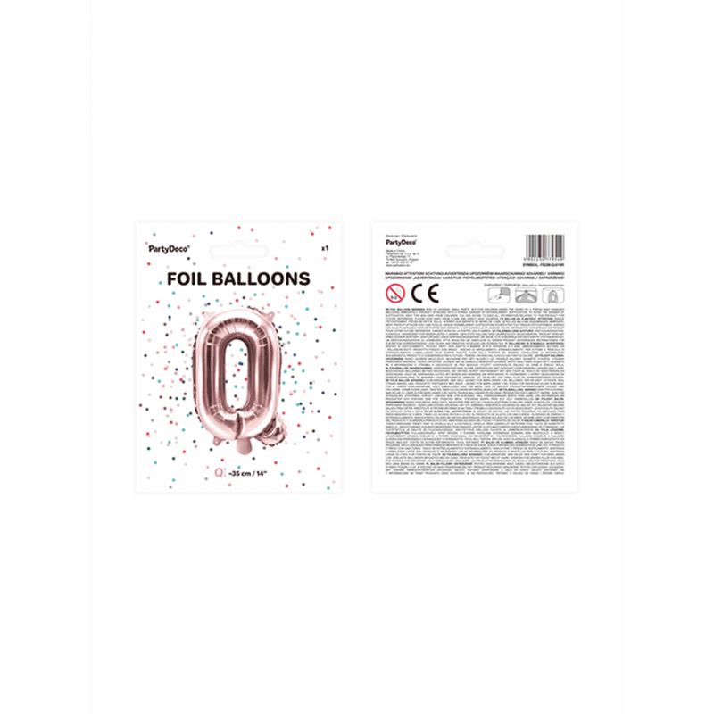 Buchstabenballon Q XS - Rosegold