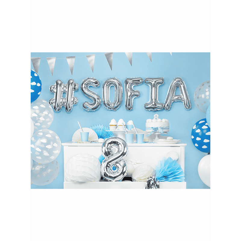 Buchstabenballon T XS - Silber | Boutique Ballooons