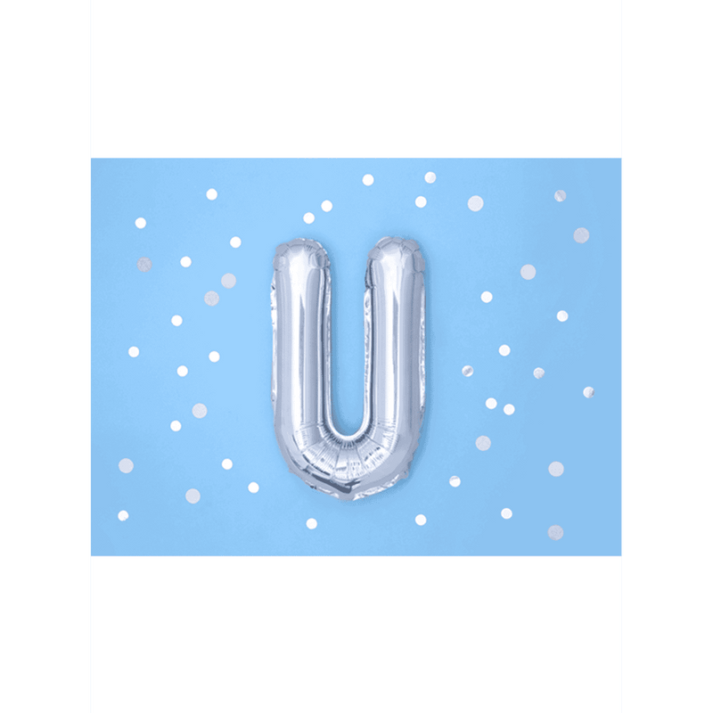 Buchstabenballon U XS - Silber
