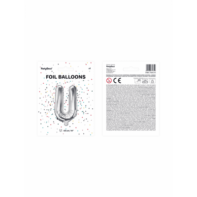 Buchstabenballon U XS - Silber