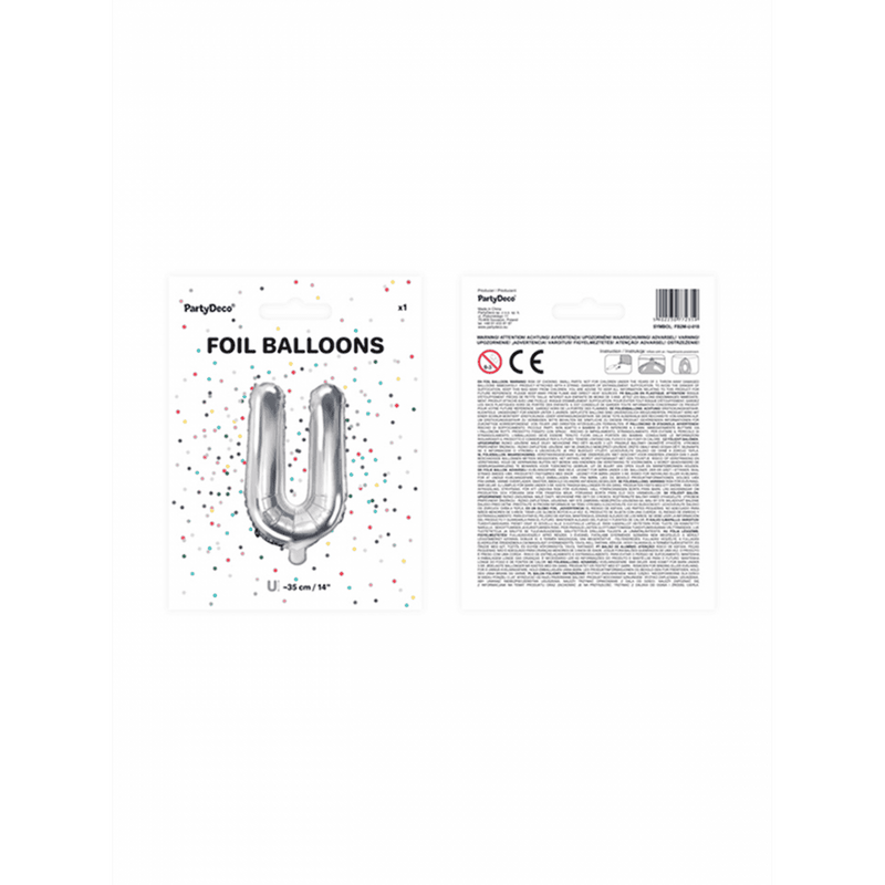 Buchstabenballon U XS - Silber