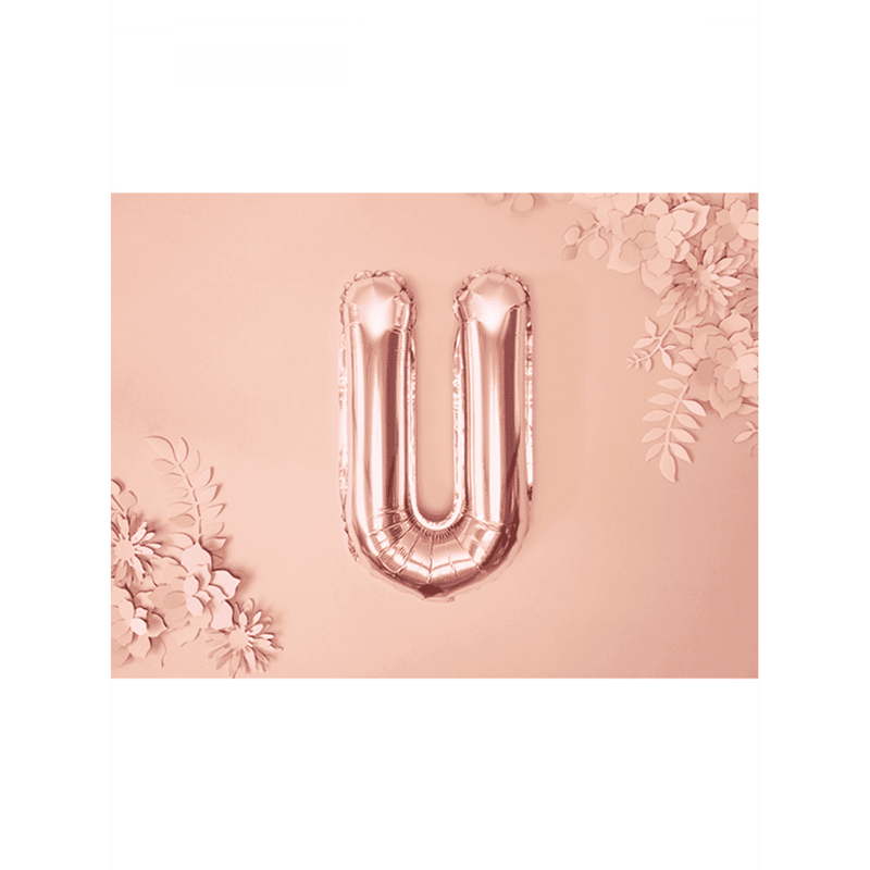 Buchstabenballon U XS - Rosegold | Boutique Ballooons