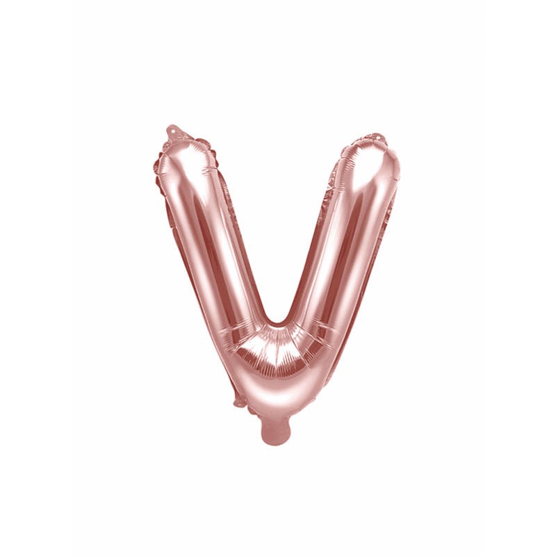 Buchstabenballon V XS - Rosegold