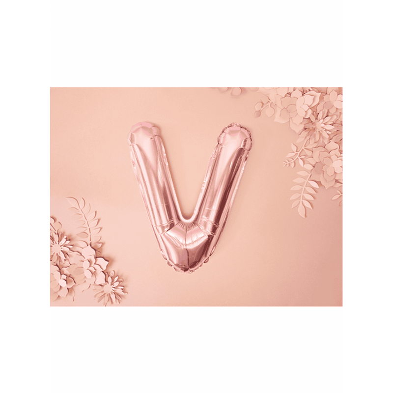 Buchstabenballon V XS - Rosegold